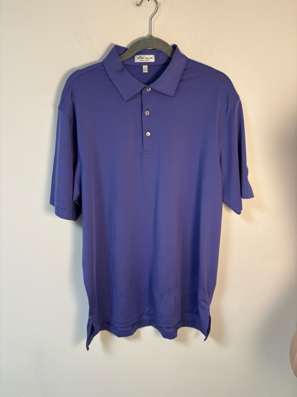 Peter Millar Men’s Summer Comfort Purple Performance Polo Golf Large - Picture 3 of 10